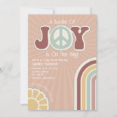 Bundel van Joy Muted Rainbow Peace Sign Baby showe Kaart (Voorkant)