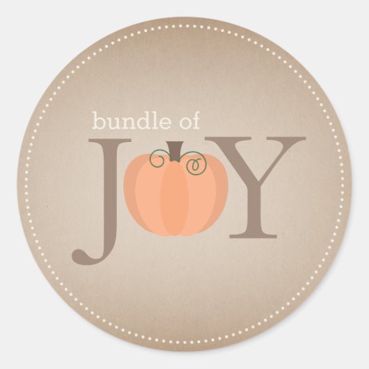 Bundel van Joy Neutral Pumpkin Herfst Baby Sticker (Voorkant)