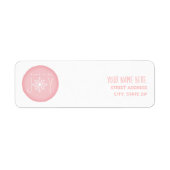 Bundel van Joy Pink Winter Baby shower Etiket (Voorkant)