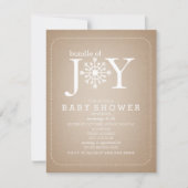 Bundel van Joy Snowflake Baby shower - Cardstock Kaart (Voorkant)