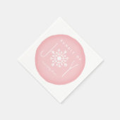 Bundel van Joy Winter Roze Baby shower Servet (Hoek)