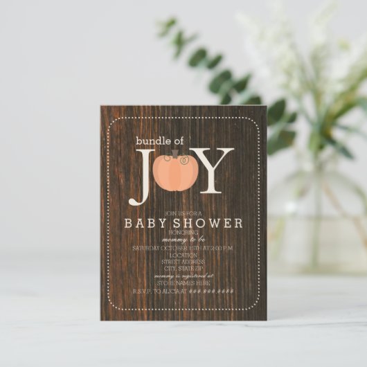 Bundel van Joy Wood geïnspireerde pompoen Herfst B Kaart (Staand voorkant)