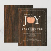 Bundel van Joy Wood geïnspireerde pompoen Herfst B Kaart (Voorkant / Achterkant)