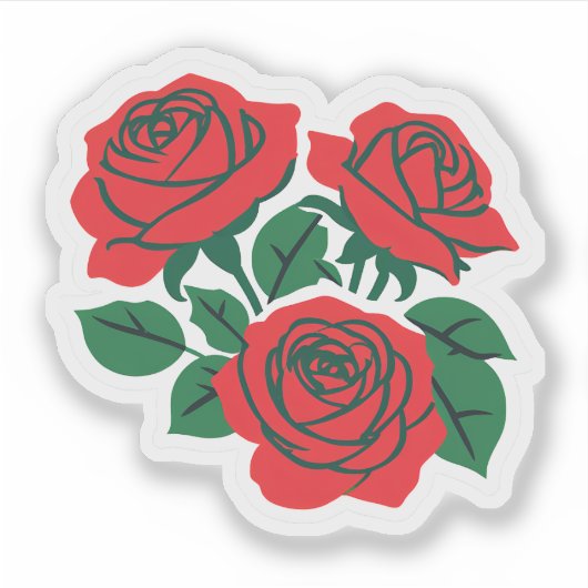 Bundel van Rozen Sticker (Voorkant)