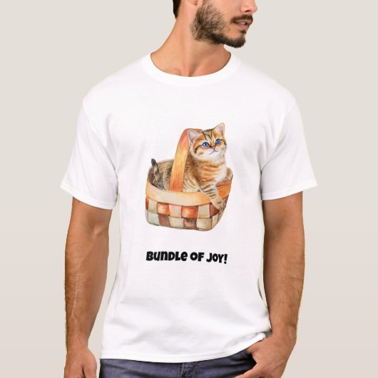Bundel van vreugde! Grappige kat T-shirt (Voorkant)