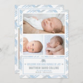 Bundel van vreugde, Jongen Geboorte Aankondigingen (Voorkant / Achterkant)