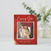 Bundel van vreugde Kerstmis zwangerschap aankondig Feestdagenkaart (Staand voorkant)