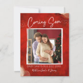 Bundel van vreugde Kerstmis zwangerschap aankondig Feestdagenkaart (Voorkant)