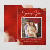 Bundel van vreugde Kerstmis zwangerschap aankondig Feestdagenkaart (Voorkant / Achterkant)