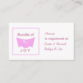 Bundel van vreugde registerkaart informatiekaartje