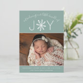 Bundel vreugde | Aangepaste kleur | Geboorteaankon Feestdagenkaart (Staand voorkant)