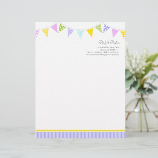 Bundelfeesten letterhead persoonlijk briefhoofd (Staand voorkant)