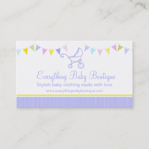 Bundeling van baby boutique paarse visitekaartjes