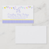 Bundeling van baby boutique paarse visitekaartjes (Voorkant / Achterkant)