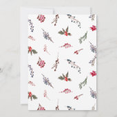 Bundels van Joy, Berries & Holly Twins Baby shower Kaart (Achterkant)