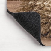 Bundels van tarwe op hout muismat (Hoek)