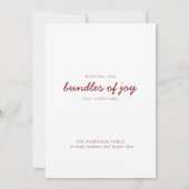 Bundels vol vreugde feestdagenkaart (Achterkant)