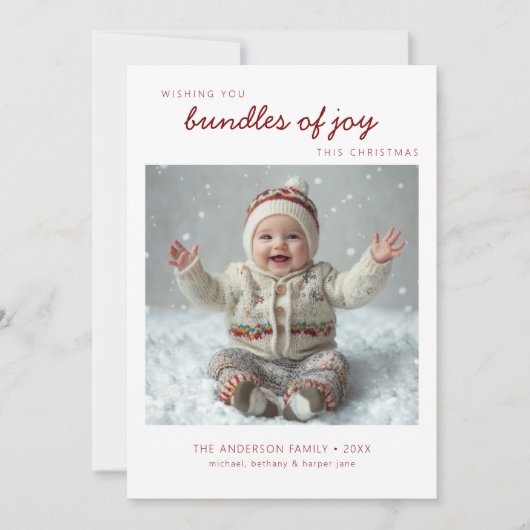 Bundels vreugde feestdagenkaart (Voorkant)