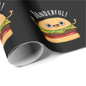 Bunderful Funny Burger Bun Pun Dark BG Cadeaupapier (Rol Hoek)
