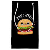 Bunderful Funny Burger Bun Pun Dark BG Klein Cadeauzakje (Voorkant)