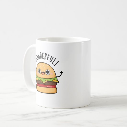 Bunderful Funny Burger Bun Pun Koffiemok (Voorkant links)