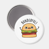 Bunderful Funny Burger Bun Pun Magneet (Voorkant / Achterkant)
