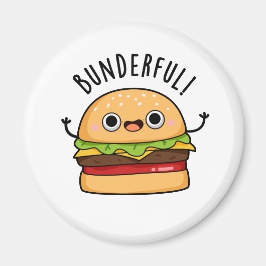 Bunderful Funny Burger Bun Pun Magneet (Voorkant)