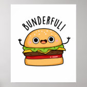 Bunderful Funny Burger Bun Pun Poster (Voorkant)