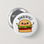 Bunderful Funny Burger Bun Pun Ronde Button 5,7 Cm (Voorkant /achterkant)