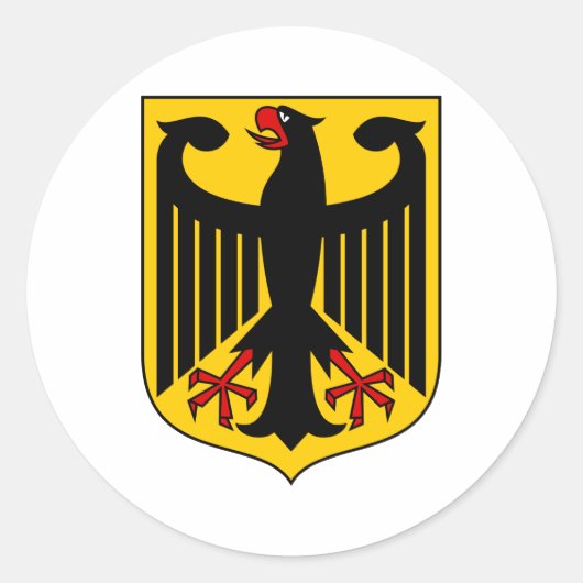 Bundesadler - Bundeswappen Deutschland - Duitsland Ronde Sticker (Voorkant)