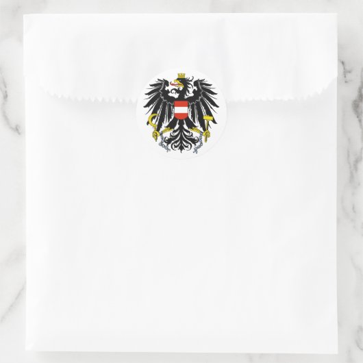 Bundesadler, Oostenrijk Ronde Sticker (Tas)
