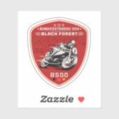 bundesstrasse 500 , zwarte boslandweg b500 sticker (Vel)