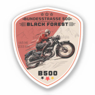 bundesstrasse 500, Zwarte Woud Duitse weg b500 Sticker
