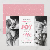 Bundle of Joy Baby geboorteaankondiging Feestdagenkaart (Voorkant / Achterkant)