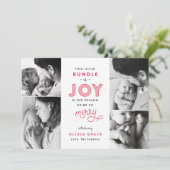 Bundle of Joy Baby geboorteaankondiging Feestdagenkaart (Staand voorkant)
