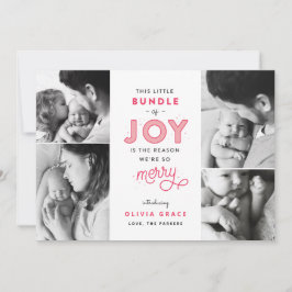 Bundle of Joy Baby geboorteaankondiging Feestdagenkaart