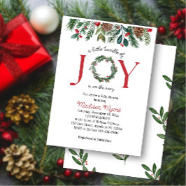 Bundle of Joy Christmas Baby shower Invitation Kaart
