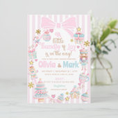 Bundle of Joy Christmas baby shower invite. Kaart (Staand voorkant)