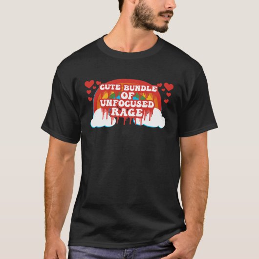 Bundle Of Unfocused Rage Rainbow Clouds Hearts Pas T-shirt (Voorkant)