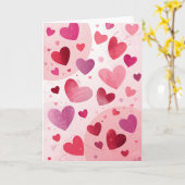 Bundles of Hearts Valentine's Day Blank FoldedCard Kaart (Gele Bloem)
