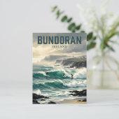 Bundoran Surfbrekers Ierland Briefkaart (Staand voorkant)