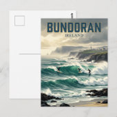 Bundoran Surfbrekers Ierland Briefkaart (Voorkant / Achterkant)
