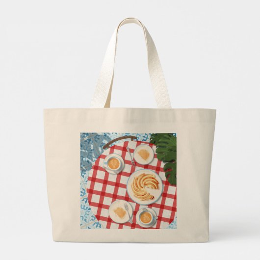 Bundt Cake and Coffee for Two Grote Tote Bag (Achterkant)