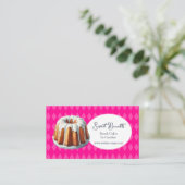 Bundt Cake Bakery in Hot Pink Visitekaartje (Staand voorkant)