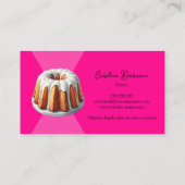 Bundt Cake Bakery in Hot Pink Visitekaartje (Achterkant)