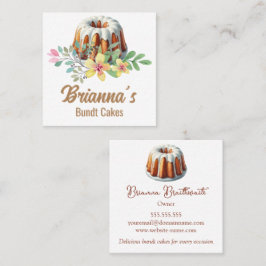 Bundt Cake Bakery Vierkante Visitekaartje