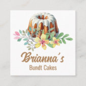 Bundt Cake Bakery Vierkante Visitekaartje (Voorkant)