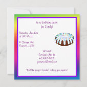 Bundt Cake Birthday Invites Kaart (Achterkant)