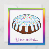 Bundt Cake Birthday Invites Kaart (Voorkant)