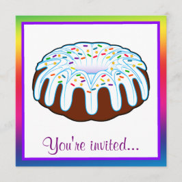 Bundt Cake Birthday Invites Kaart